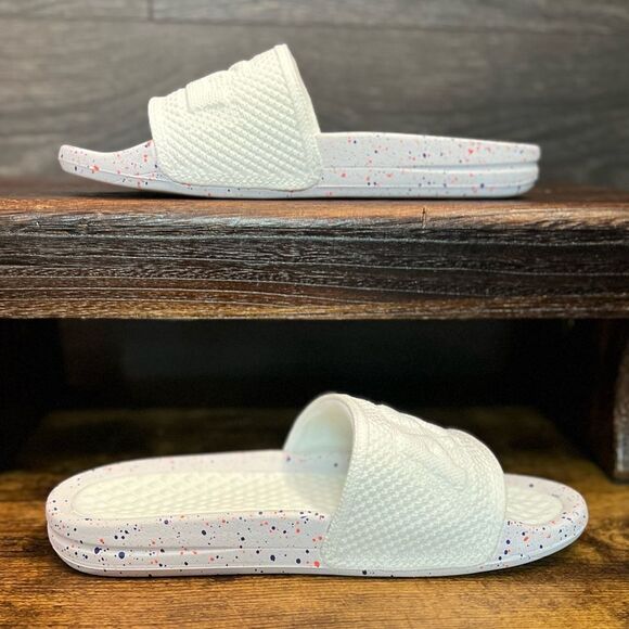 APL Big Logo TechLoom Slide Sandal in White/Impulse Red/Blue Haze.🤍💙 Size 5. N - Picture 7 of 16